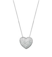 Collier PG Gioielli Femme Cuori in Or blanc Diamante 1.20 Ct CIOCUO50/3 - CIOCUO50/3